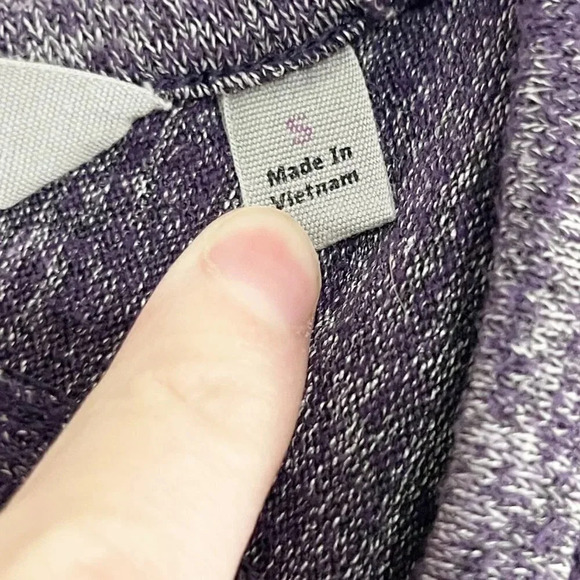 Athleta Purple Space Dye Open Back Long Sleeved Shirt Women's Size Small - Picture 7 of 8